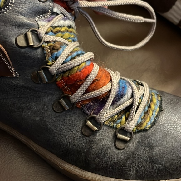 RIEKER Felicitas leather fleece lined booties boots - Picture 8 of 9